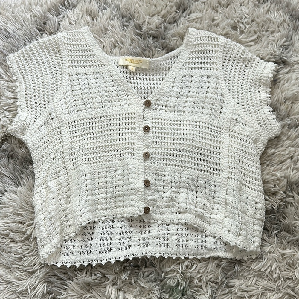 Rebellion loose knit shirt (S)
